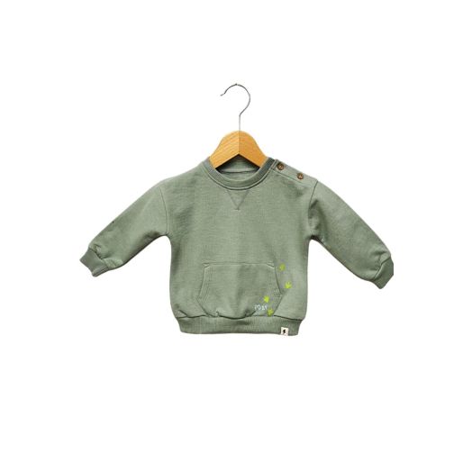 Boys Green Dinosaur Print Sweatshirt - Size Age 0-3 Mths
